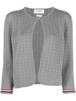 Thom Browne cardigan crop à motif - Gris - thumbnail