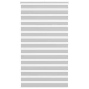 VidaXL Zebra rolgordijn 135x200 cm stofbreedte 130,9 cm lichtgrijs