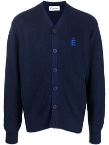 Études Studio cardigan Boris à patch logo - Bleu