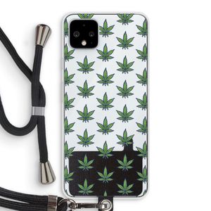 Weed: Pixel 4 XL Transparant Hoesje met koord