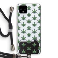 Weed: Pixel 4 XL Transparant Hoesje met koord