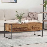 Salontafel met lade Oud Hout 100 x 46 x 40 cm Bewerkt hout
