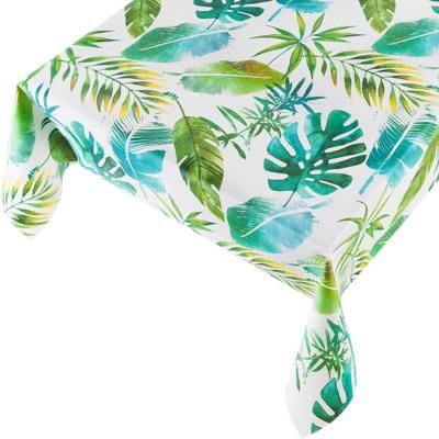 Bellatio Design Tafelzeil Botanic - wit/jungle - 140 x 245 cm - Rechthoekig - Buiten en binnen Bellatio Design Tafelzeil Botanic - wit/jungle - 140 x 245 cm - Rechthoekig - Buiten en binnen