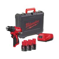Milwaukee M12 BLDDRC-203C Accu schroefboormachine 12V 3x 2.0Ah in koffer - 4933499685