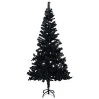 VidaXL Kunstkerstboom met standaard 120 cm PVC zwart