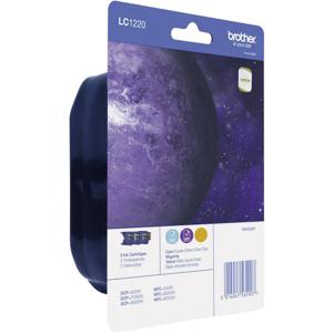 Brother Inktcartridge LC-1220 Origineel Combipack Cyaan, Magenta, Geel LC1220RBWBPDR