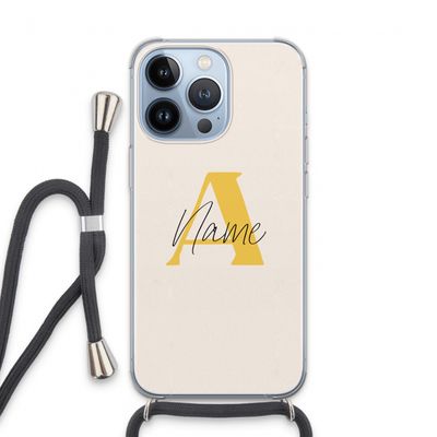Amber Script: iPhone 13 Pro Transparant Hoesje met koord