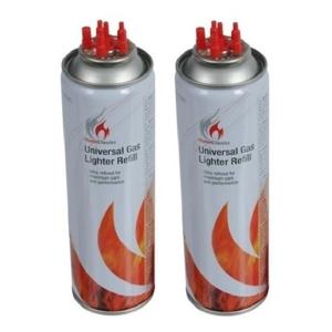 Flame Classics Aanstekergas - 2x - 250 ml - aanstekervulling - butaan gas