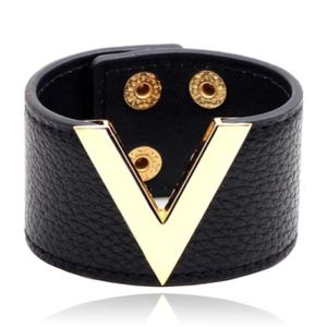 Brede Dames Armband Verstelbaar Goud en Zwart