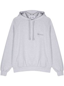 Sunnei hoodie en coton à logo brodé - Gris