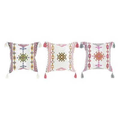 Kussen DKD Home Decor 8424001817528 Multicolour Arabisch 40 x 10 x 40 cm Franjes (3 Onderdelen)