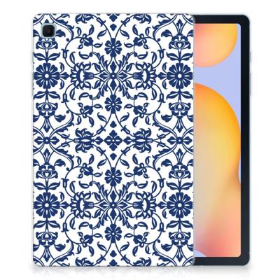 Samsung Galaxy Tab S6 Lite | S6 Lite (2022) | Siliconen hoesje | Flower Blue