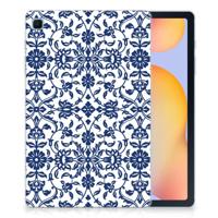 Samsung Galaxy Tab S6 Lite | S6 Lite (2022) | Siliconen hoesje | Flower Blue