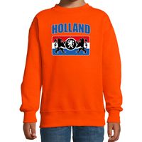 Oranje fan sweater / trui Holland met een Nederlands wapen EK/ WK voor kinderen 142/152 (11-12 jaar)  -