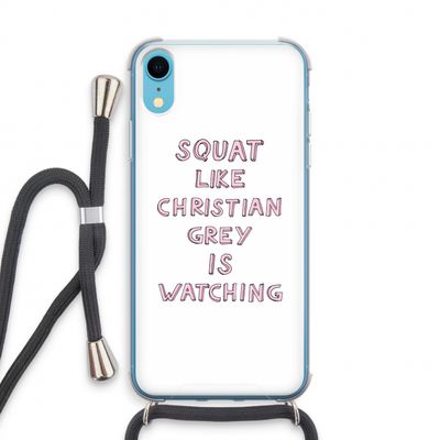 Christian Grey: iPhone XR Transparant Hoesje met koord