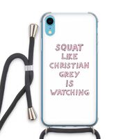 Christian Grey: iPhone XR Transparant Hoesje met koord
