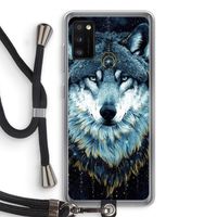 Darkness Wolf: Samsung Galaxy A41 Transparant Hoesje met koord