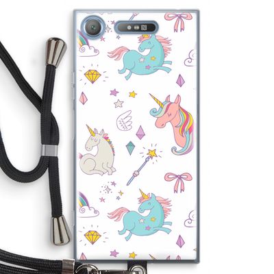 Fantasiewereld: Sony Xperia XZ1 Transparant Hoesje met koord