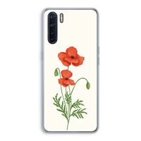 Red poppy: Oppo A91 Transparant Hoesje