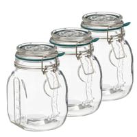 Weckpot/inmaakpot Jarro - 6x - 750 ml - glas - beugelsluiting - D12 x H16 cm - thumbnail