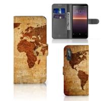 Sony Xperia 10 II | Flip Cover | Wereldkaart