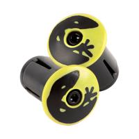 LIZARD SKINS Dsp bar tape plugs - neon yellow