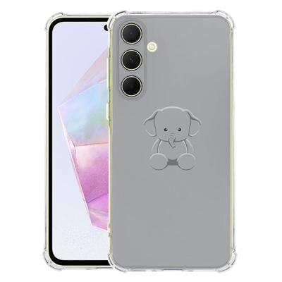 Samsung Galaxy A56 Hoesje - Baby Olifant TPU Antishock Samsung Galaxy A56 Hoesje - Baby Olifant TPU Antishock