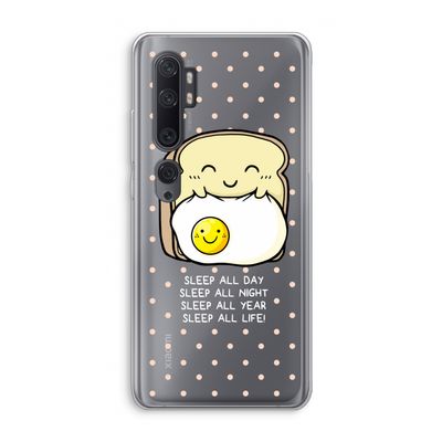 Sleep All Day: Xiaomi Mi Note 10 Transparant Hoesje