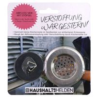 Gootsteen set incl gootsteenfilter en afvoerstop - zilver/zwart - RVS