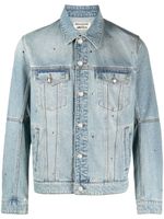 Zadig&Voltaire veste en jean kasy à col italien - Bleu