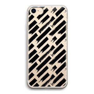 Zwarte vegen: iPhone 7 Transparant Hoesje