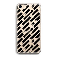 Zwarte vegen: iPhone 7 Transparant Hoesje Zwarte vegen: iPhone 7 Transparant Hoesje