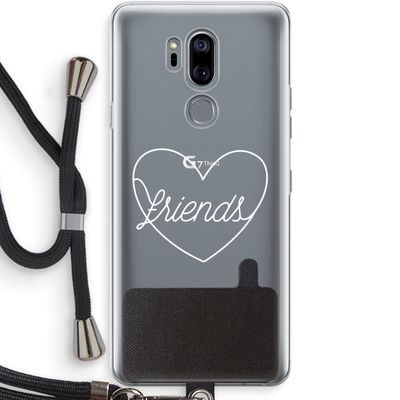 Friends heart pastel: LG G7 Thinq Transparant Hoesje met koord