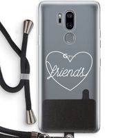 Friends heart pastel: LG G7 Thinq Transparant Hoesje met koord