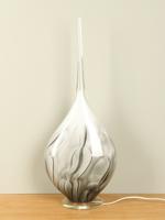 Glaskunst Schemerlamp grijs met rechte punt