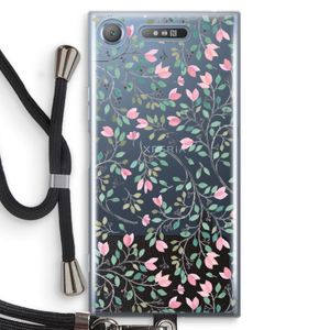 Sierlijke bloemen: Sony Xperia XZ1 Transparant Hoesje met koord