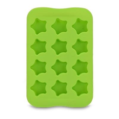 Siliconen chocolade mal lade creatieve geometrie gevormde Ice Cube cake decoratie schimmel vorm: ster (groen)