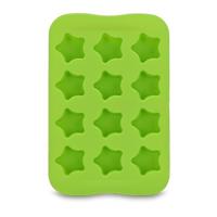 Siliconen chocolade mal lade creatieve geometrie gevormde Ice Cube cake decoratie schimmel vorm: ster (groen)