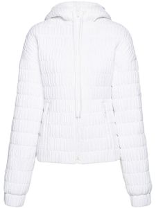 Ferragamo veste bomber matelassée à capuche - Blanc