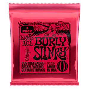 Ernie Ball 3226 Burly Slinky Nickel Wound 11-52 snaren voor elektrische gitaar (3 sets)