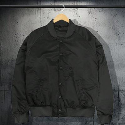 Men's Red Varsity Bomber Jacket - Waterproof Winter Baseball Coat Black Black / XXXL