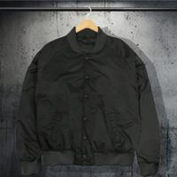 Men's Red Varsity Bomber Jacket - Waterproof Winter Baseball Coat Black Black / XXXL