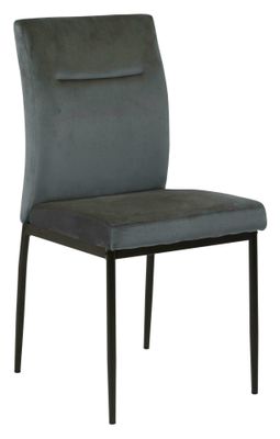 Bendt Eetkamerstoel 'Demia' Velvet, kleur Donkergrijs
