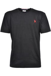 U.S. Polo Assn. Classic Fit T-Shirt ronde hals zwart, Effen