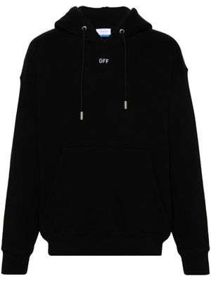 Off-White hoodie en coton biologique à lien de resserrage - Noir