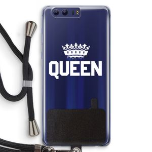 Queen zwart: Honor 9 Transparant Hoesje met koord