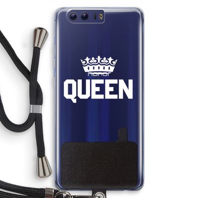 Queen zwart: Honor 9 Transparant Hoesje met koord