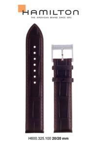 Horlogeband Hamilton H690325100 / H690.325.100 Leder Bruin 20mm