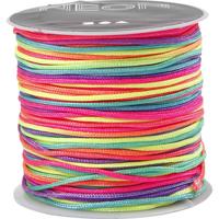 Creativ Company Macramé koord, dikte 1 mm, neon kleuren, 28 m/ 1 rol