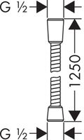 Hansgrohe Sensoflex doucheslang 125cm chroom 28132000 - thumbnail